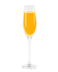 Orange Juice Champagne Sticker by Bianca Bosso