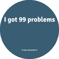 Hashtag 99Problems Sticker by thomas-pixelschmitt