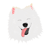 medienwerk_agentur fluffy samoyed happydog henlo Sticker