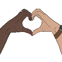 moreth4nwords love heart people hands Sticker