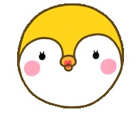 Anduony face makeup penguin yellow Sticker