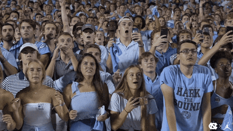 Tar Heel Reaction GIF by Carolina Football