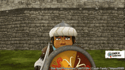 SWR-Kindernetz scared hide anxious knight GIF