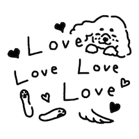 illuminadesign love はーと らぶ いぬ Sticker