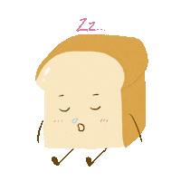 sunsetbunny sleep sleepy toast sunsetbunny Sticker