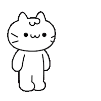 White Cat Ok Sticker by Mikitti