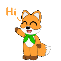 Happy Red Fox Sticker
