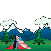 Camping Independence Day Sticker by Creative Courage