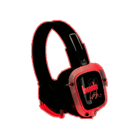 hushhushheadphones party disco headphones jacksonville Sticker