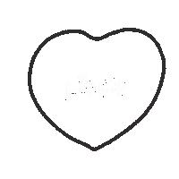 Heart ブラック Sticker