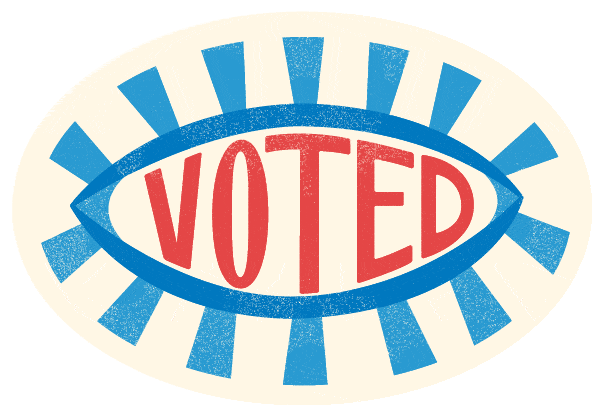 eye vote Sticker by Chen Design Associates