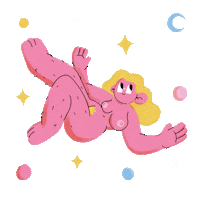 bobbirae cartoon space woman confused Sticker