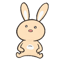 Kakikichan eat bunny full stomach Sticker