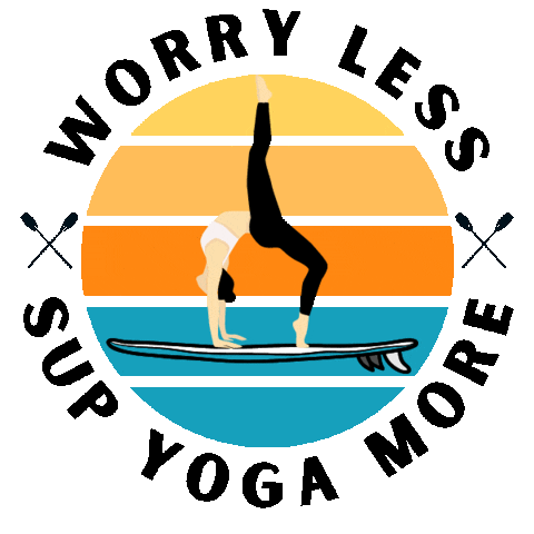 northwestpaddleboarding giphyupload yoga paddle paddleboarding Sticker