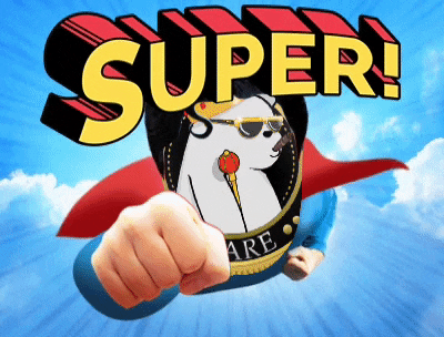 Super Hero Love GIF by SuperRareBears