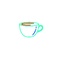 veroasean coffee neon chill tea Sticker