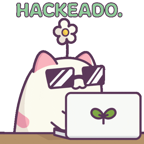 Kitty Hacking Sticker by Castaways