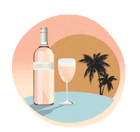 RoseGoldWine wine rose drinks dallas Sticker
