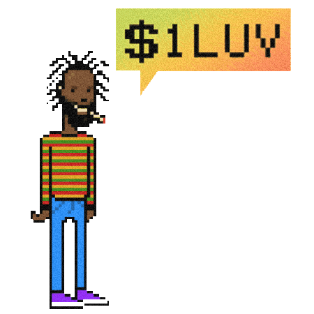 One Love Pixel Sticker by cryptorastas