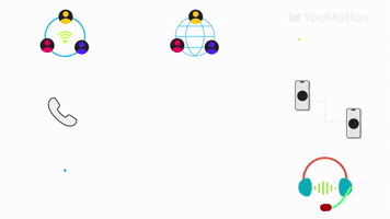 Animated Communication Network Icons Set