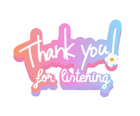 Thank You For Listening Sticker by MockoFun