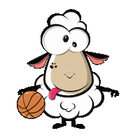 Sheep Snowboarding Sticker