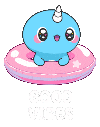 Good Vibes Swimming Sticker by Naru Naru