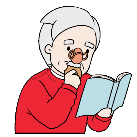 Book Eating Sticker by Ai and Aiko