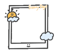 Sunny Day Sun Sticker