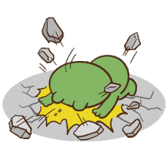 Frog Hit The Ground Sticker