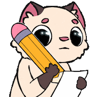 Cat Escribir Sticker