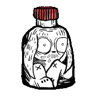 artyojimbe cartoon drink monster dark Sticker