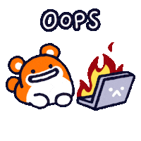 On Fire Oops Sticker