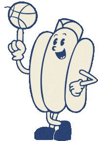 Hot Dog Basketball Sticker by El Chunky