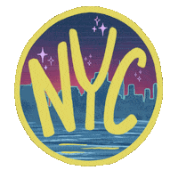 midnightcitytarot nyc new york new york city skyline Sticker