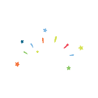 easypeasyapp wow shocked stars confetti Sticker