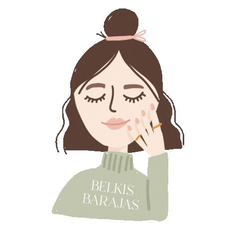 belkisbarajas beauty skincare mask pretty girl Sticker