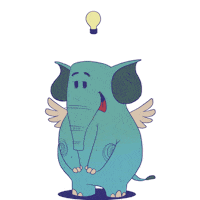 obahdesign design graphic design elephant verde Sticker