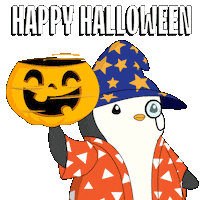 Trick Or Treat Celebration Sticker by Pudgy Penguins