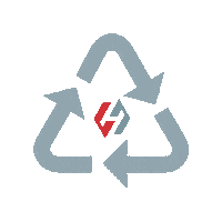 VanderHeijdenbouwenkananders recycle duurzaamheid van der heijden bouwen kan anders recycle logo Sticker