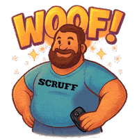 Woof Oso Sticker by SCRUFF