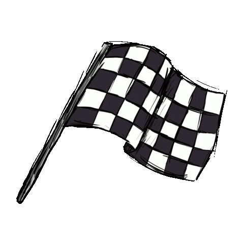 Krazyraces giphyupload fun car flag Sticker