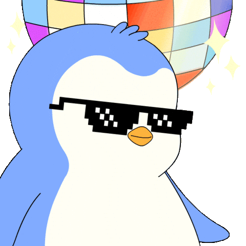 It Is What It Is Dancing Sticker by Pudgy Penguins