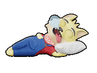 Tired 3D Sticker by Lucky Kat Studios
