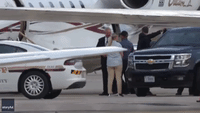 Donald Trump Lands at Washington's Dulles Airport