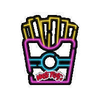 French Fries Neon Sticker by niftyfiftys