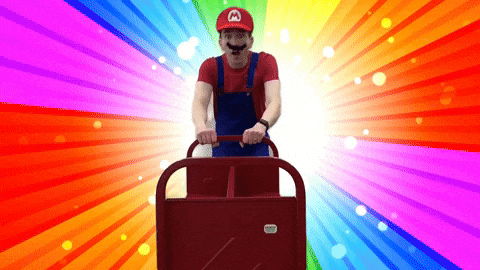 pblenski giphyupload mario library cart GIF