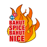 Red Hot Fire Sticker by Domino's India