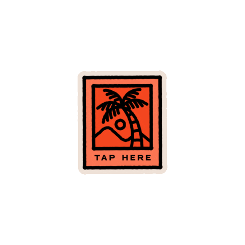 Palm Tree Beach Sticker