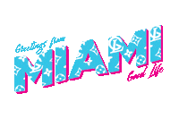 Beach Greeting Sticker by Miami Good Life